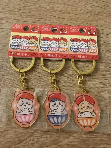 치이카와(먼작귀) 지역 한정 키링 후쿠오카 명란젓 3종 세트