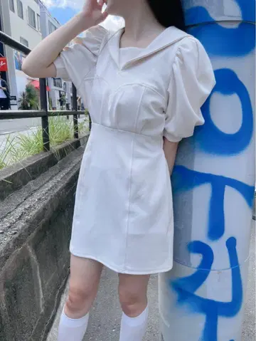 lilLilly LITTLE 세일러 카라 미니 드레스