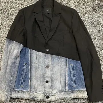 Desigual 테일러드 자켓 L 블랙 데님