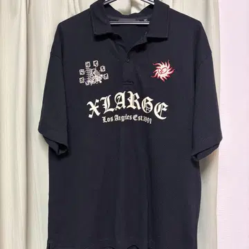 XLARGE 블랙 피케 셔츠 L 사이즈
