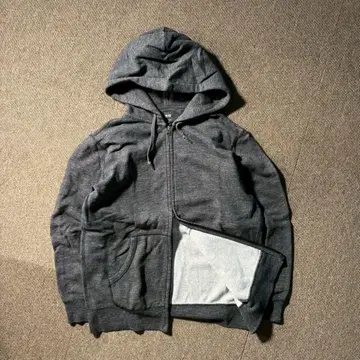 UNIQLO 더블 지퍼 후드티 그레이 XL