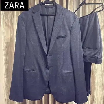 ZARA 블루 계열 체크 무늬 수트 USA36/30