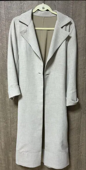 styling/ 라이트 베이지 롱 코트 허리 벨트 포함