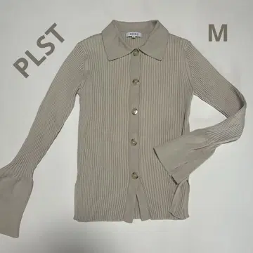 PLST 플라스테 폴로 니트 가디건 리브 베이지 M