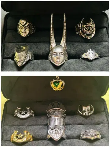 죠죠의 기묘한 모험 반지 목걸이 액세서리 12점