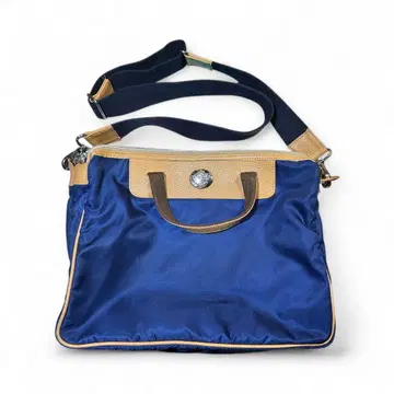 Orobianco 네이비와 베이지의 숄더백