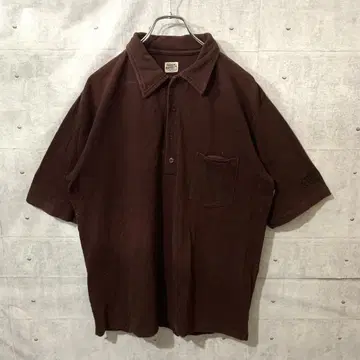 텐더 로인 피케 셔츠 L 브라운