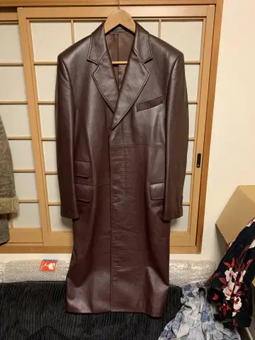 폴스미스 PaulSmith 코트 L 브라운 계열 가죽 소가죽 남성용