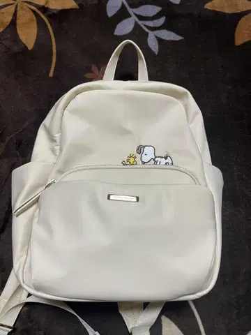 스누피 백팩 크림색