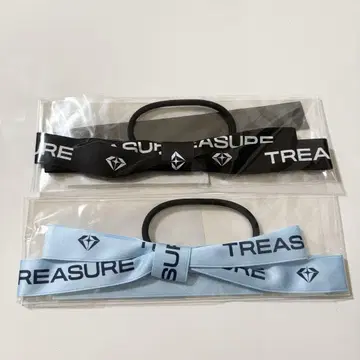 TREASURE 리본 포함 머리끈