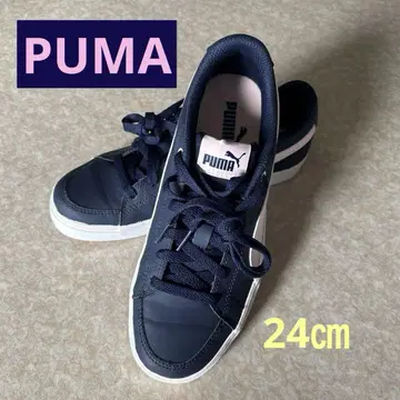 PUMA 네이비 핑크 스니커즈