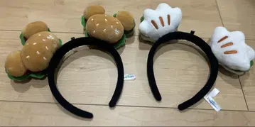 디즈니 햄버거 & 그로브 쉐이프 파오 세트 머리띠