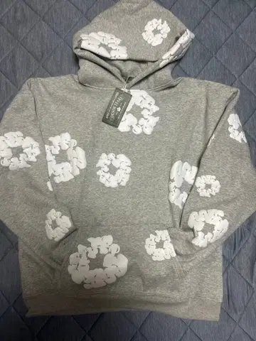 데님 티어스 그레이 후드티 L