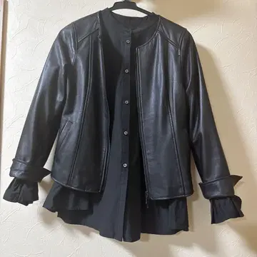 노카라 가죽 자켓