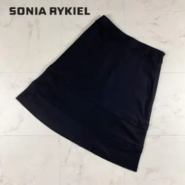 새상품급 소니아 리키엘 티어드 플레어 스커트 블랙 사이즈 38*GC305