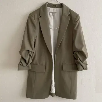 H&M 7부 소매 테일러드 자켓 베이지