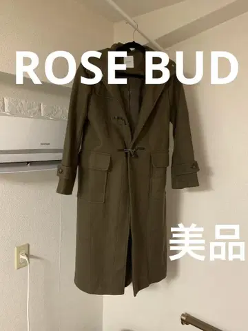 ROSEBUD 후드 부착 롱 코트 올리브. 새상품급.