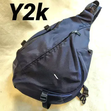 새상품급 NUNIFE 원숄더 Y2K 테크 계열 네이비 슬링백