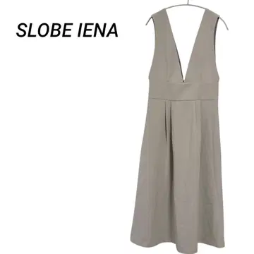 SLOBE IENA V넥 오버롤 스커트 그레이지 가을/겨울 미 실루엣