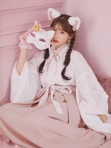 [ sugar ] 고양이 무녀 레이스 하카마 5종 세트
