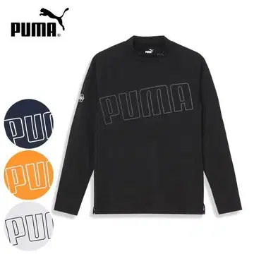 [ 새상품 ] PUMA 푸마 블랙 긴팔 모크넥 셔츠 XL