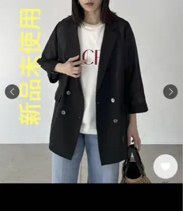 미사용 새상품 린넨 라이크 시어 자켓
