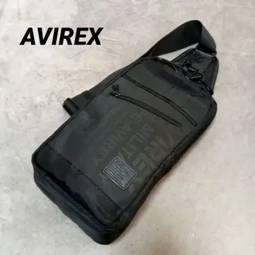 새상품급 AVIREX 바디백 블랙 나일론