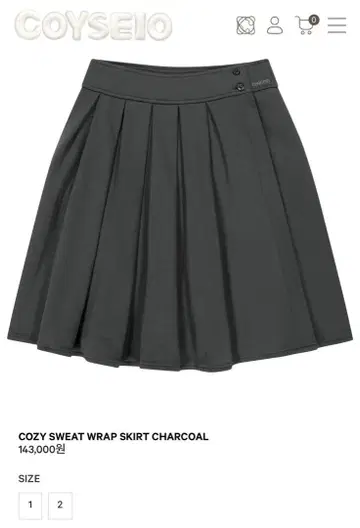 COZY SWEAT WRAP SKIRT CHARCOAL coyseio
