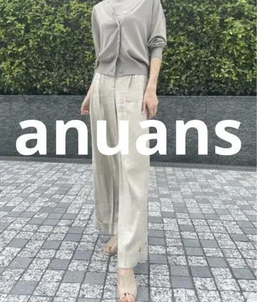 거의 미사용 anuans 팬츠 SMALL 베이지 여성용