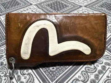 EVISU 가죽 장지갑 도콘죠 엠보 탄