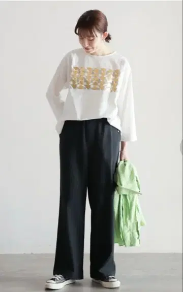 NOMBRE IMPAIR 프리페라 스트레치 팬츠 다크 그레이