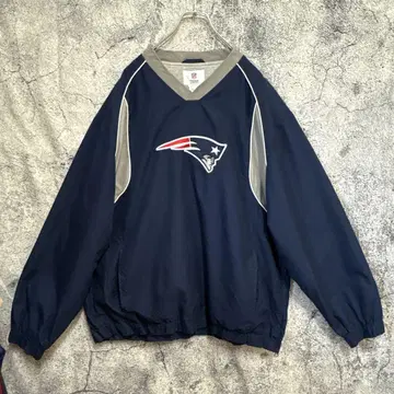 NFL 뉴잉글랜드 페이트리어츠 자수 로고 나일론 풀오버 XL