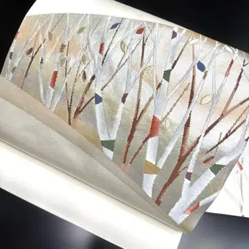 9-244 나고야 오비 9촌 새상품급 순수 실크 기모노 나고야 사양