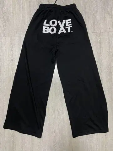 LOVE BOAT 블랙 와이드 팬츠