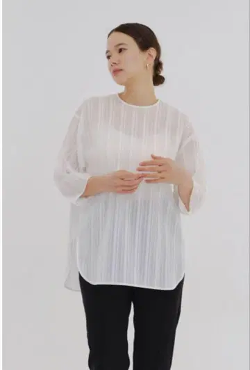 yori 요리 코튼 100 스트라이프 블라우스