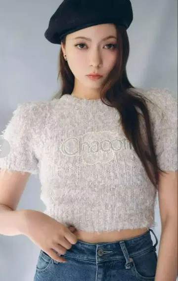 Snidel Chacott 자카드 하프 풀오버