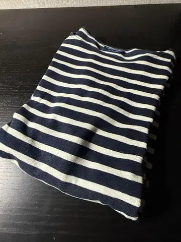 SAINT JAMES 바스크 셔츠 네이비 화이트 보더