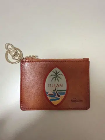 GUAM 로고 가죽 패스 케이스