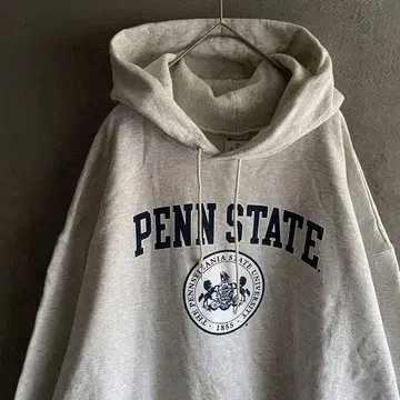 Champion PENN STATE 칼리지 로고 후드티 2XL 그레이