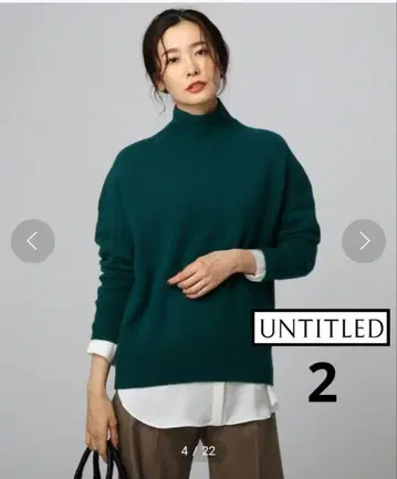 언타이틀 캐시미어 울 하이넥 니트 풀오버 일본제