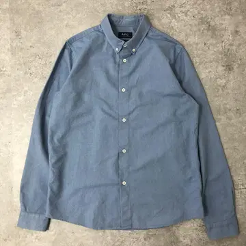 A.P.C 아페쎄 버튼 다운 셔츠 블루 L 사이즈