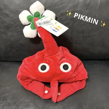 피크민 코스프레 모자 빨간색 피크민 새상품