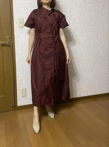 기모노 리메이크 원피스 오시마 명주 모델 158cm 45kg M 사이즈