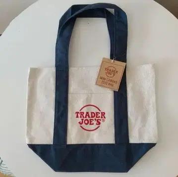 [ 미사용 새상품 ] Trader Joe's 트레조 미니 토트 네이비