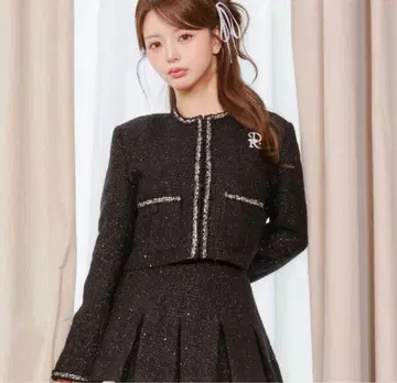 다리치 darich 스팽글 트위드 자켓 BLK 즉시 발송