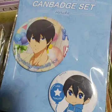 Free! 나나세 하루카 벌스데이 캔뱃지 세트