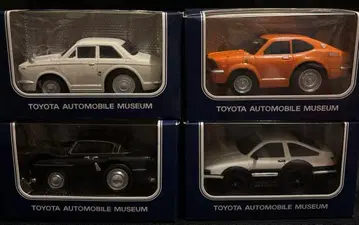 도요타 자동차 박물관 풀백카 4대 세트 크라운 카롤라 트레노 레빈