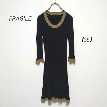 FRAGILE 플레어 니트 원피스 세로 편직 삼양상회 38