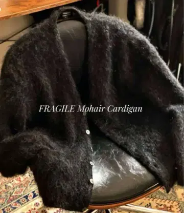 Lemontea FRAGILE Mohair 가디건 블랙