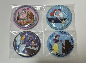 DisneyCharacters 자수 캔뱃지 4개 세트